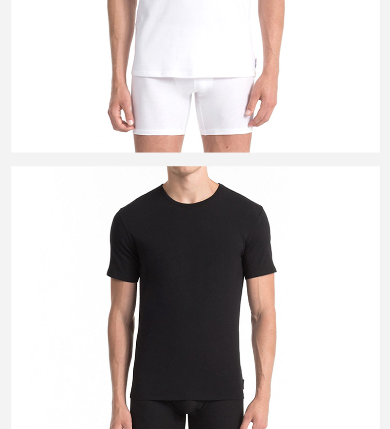 卡尔文克莱恩calvinkleinck男士短袖t恤黑白2件装nb1088a黑白l