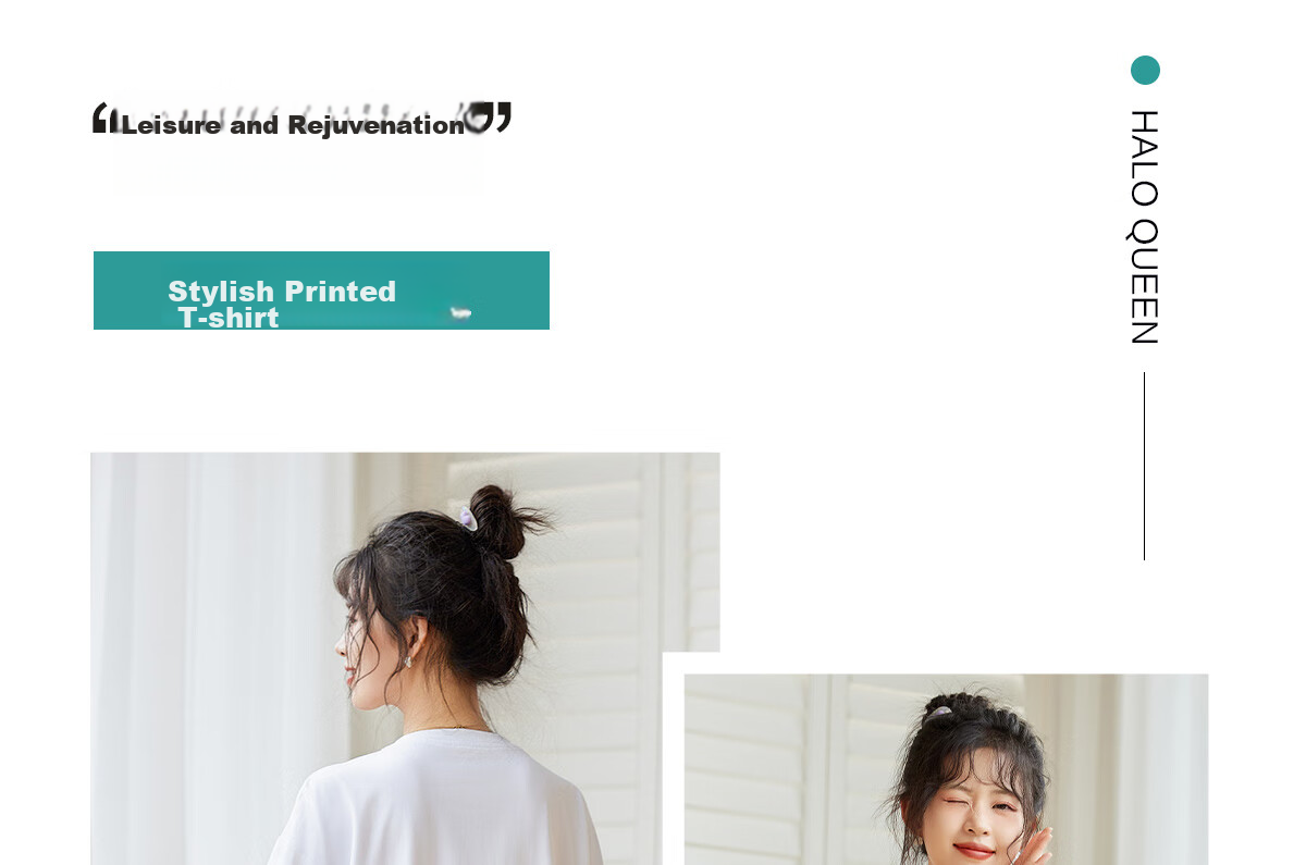 Halo Queen Long-Sleeve T-Shirt for Women, Spring And Autumn Round Neck Letter Print Casual Loose Comfortable Base Shirt Top New Product H143T2011 6