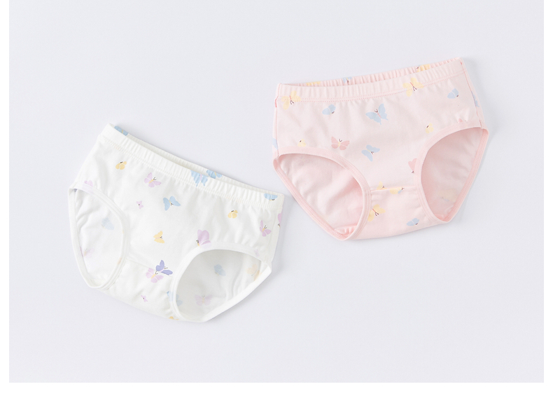 DAVE & BELLA [Two-Pack] Girls' Underwear, Baby Triangle Panties, Children's Underwear, Big Kids' Comfortable Panties 14