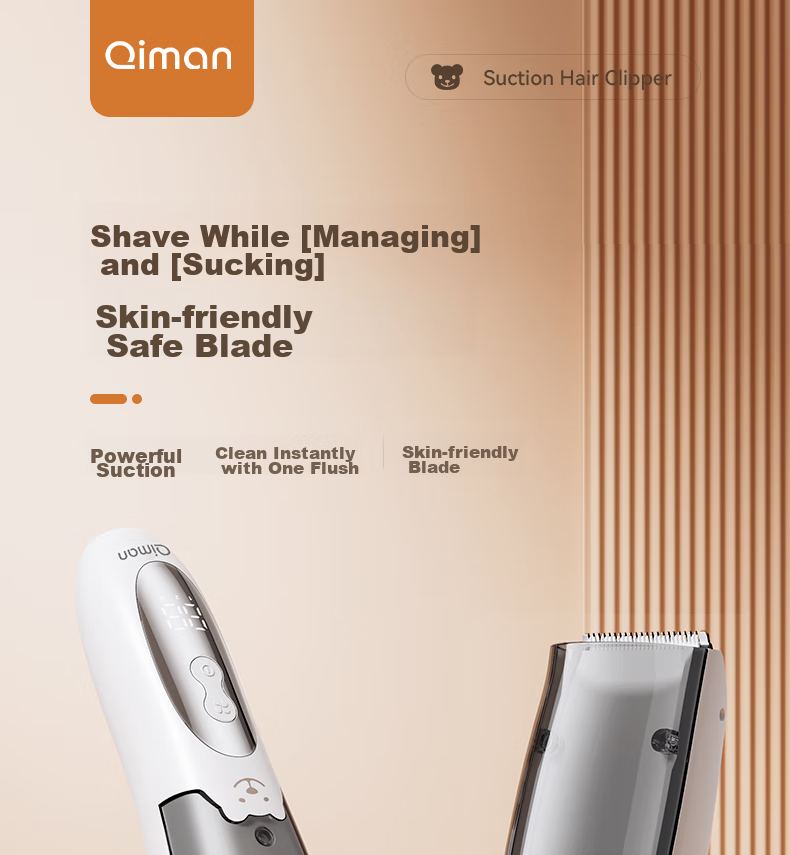 Qiman Automatic Hair Removal Baby Hair Clipper, Quiet Children's Hair Trimmer, Newborn Hair Shaver, Infant Hair Cutting Electric Shaver, QM2007 Gift Box Editio 1