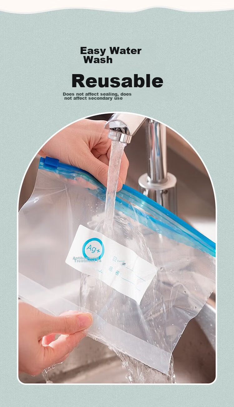 KATEI STORY Japanese Aluminum Foil Food Storage Bags Fresh-Keeping Sealed Bags Food Grade Household Refrigerator Freezer Meat Preservation Bags 13