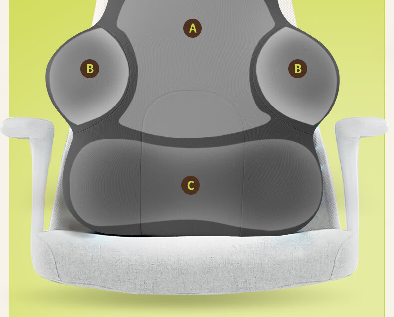 Back2 Lumbar Support, Office Ergonomic Back Cushion, Long-Sitting Aid, Car Pillow, Waist Pillow, Gray 6