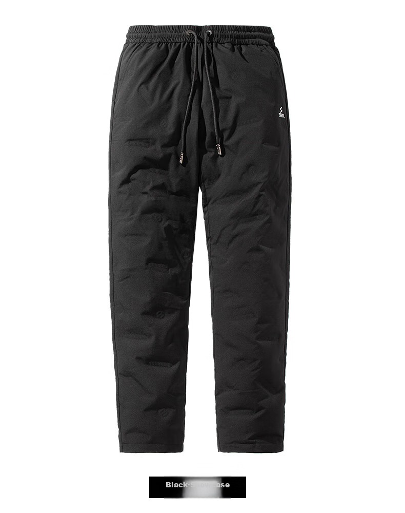 SNOWFLYING Goose down Pants Men's Outdoor Thickened Winter Warm Straight-Leg Casual Trousers Black 170 11