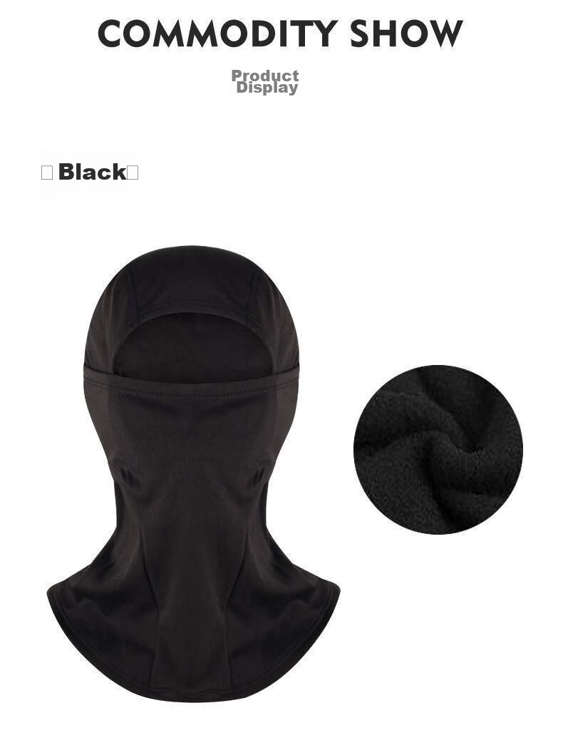Move Iron Winter Warm Balaclava for Men And Women, Electric Motorcycle Riding Windproof Face Mask, Fleece-Lined Face Protection Skiing Cold-Proof Hat, Black 6