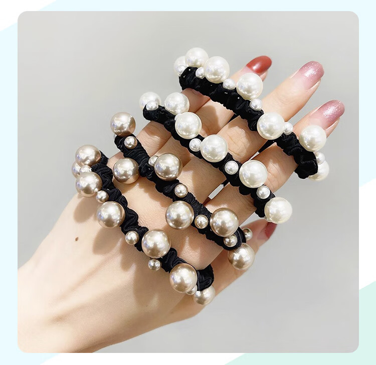 CHIMERA 4-Piece High-Elasticity Dual-Use Hair Ties, Bun Maker, Hair Bands, Hair Accessories, Women's Mid-Autumn Festival Gift 13