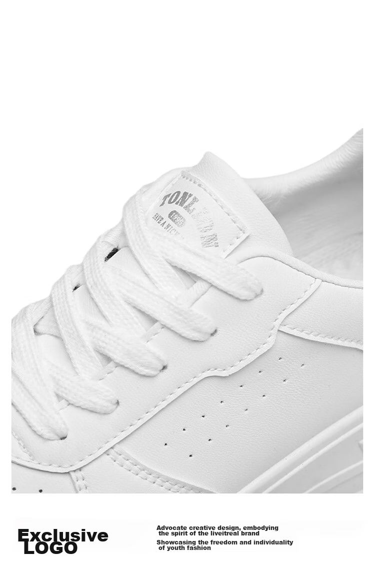 TonLion Women's Shoes, Summer Thick-Soled Breathable White Sneakers, Ladies Casual Shoes, Female Student Sports Skateboard Shoes, Brown, Size 38 7