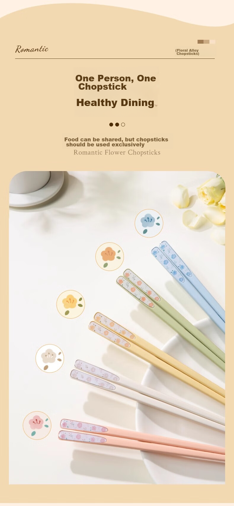 Suncha Alloy Chopsticks, High-Quality Luxury Chopsticks for Home Use, Anti-Mold Antibacterial Dishwasher Safe Non-Slip Heat-Resistant PPS5 Double Set 4