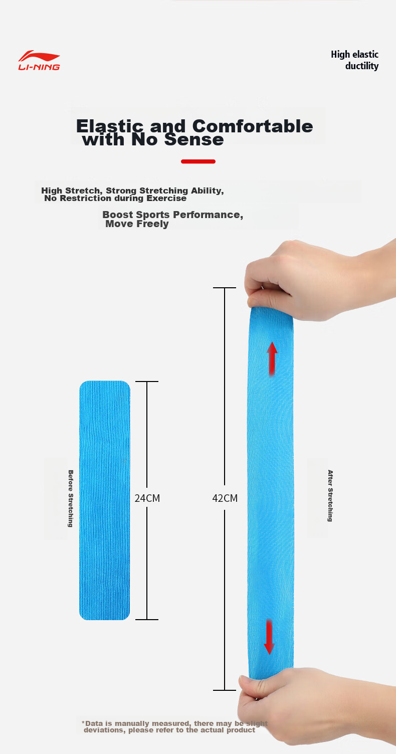 Li-Ning Muscle Tape, Sports Kinesiology Tape, Athletic Ankle Wrap, Rehabilitation Elastic Bandage, Knee Support 10