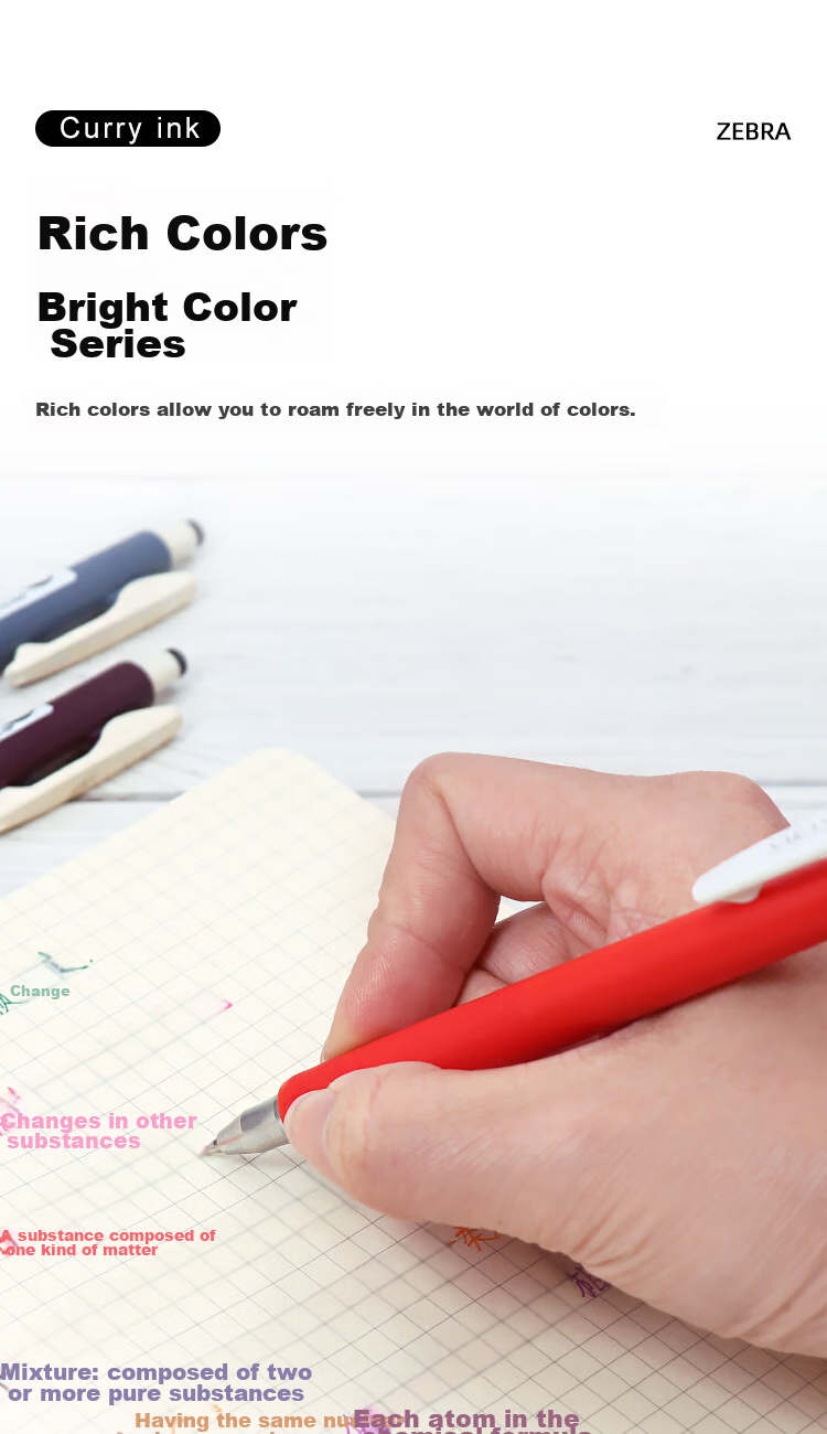ZEBRA SARASA NANO Retro Color Gel Pen, 0.3mm Comfortable Gel Pen, Low Center of Gravity High Aesthetic Value Student Planner Pen Marker JJH72 Black, Pack of 10 2