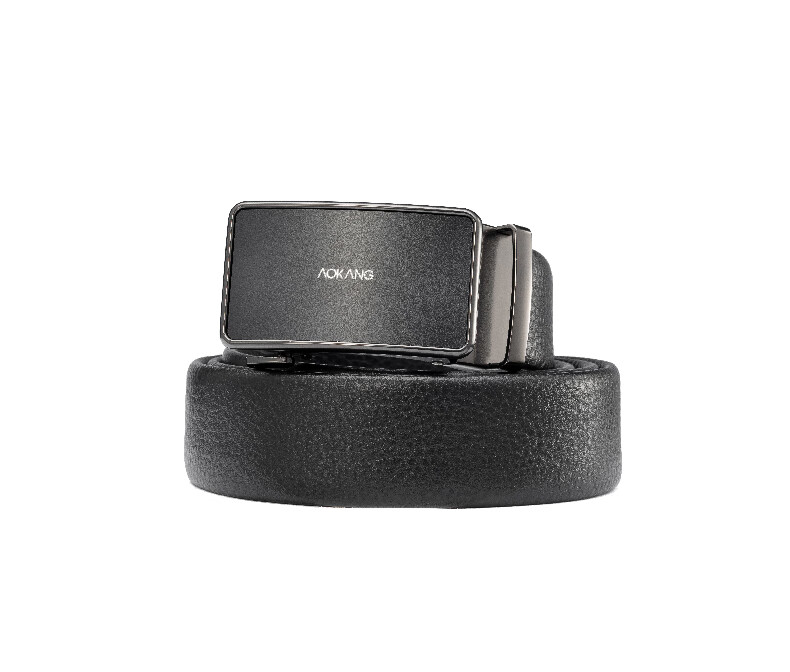 Aokang Men's Automatic Buckle Belt, Top-Grain Leather, Business Trouser Belt, Birthday Gift for Husband 11