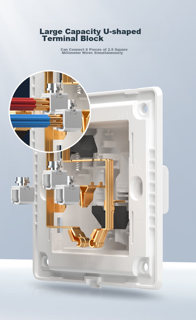 DELIXI Switch Socket Panel, 86-Type Panel, CD229, Three-Gang Switch, Triple-Gang Double-Control Switch, Space Gray Large Panel 16