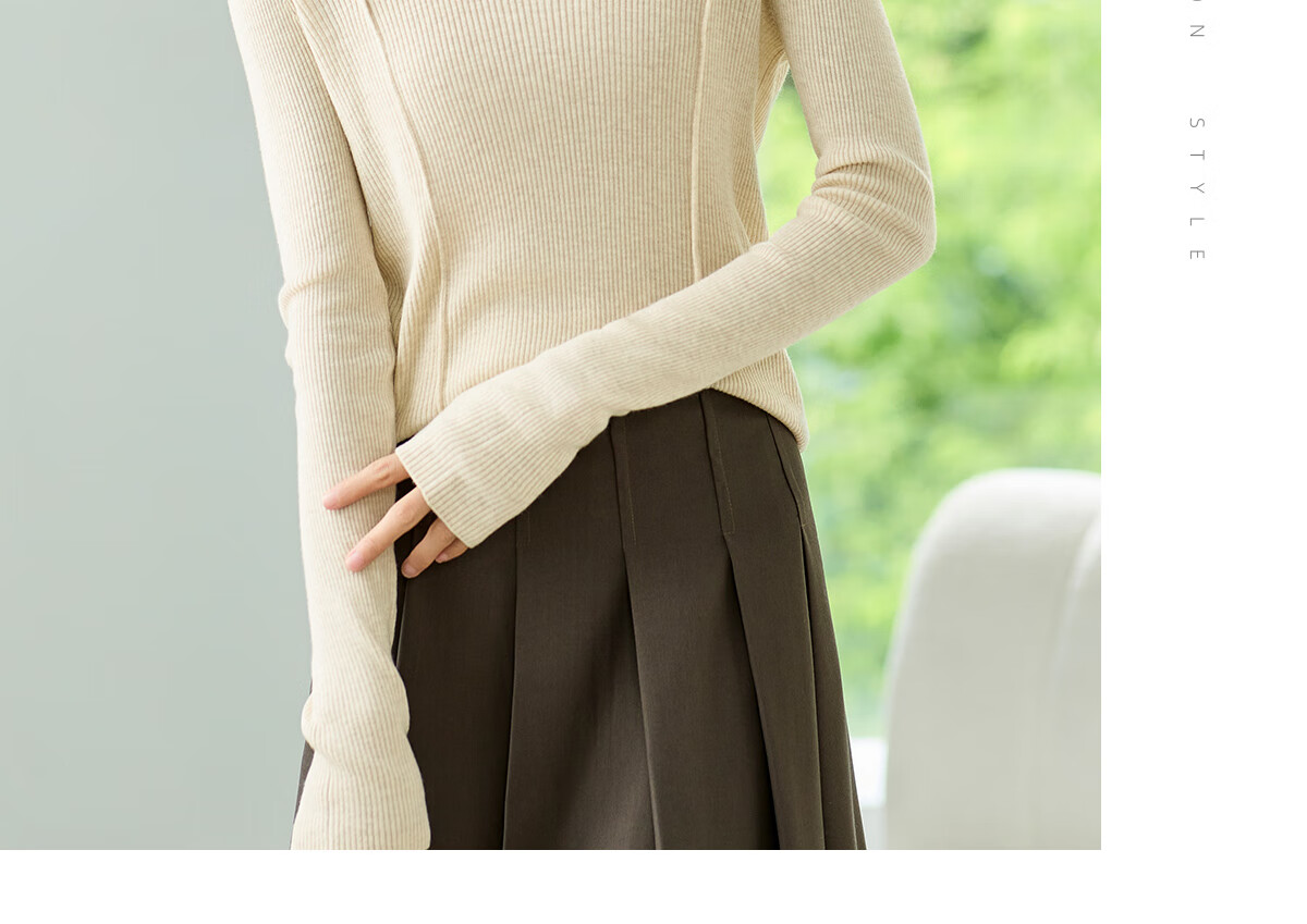 Chushen Chunqiu Women's Knitwear Wilderness Melard Fashion Versatile Round Neck Basic Knit Top S143Z3020 10