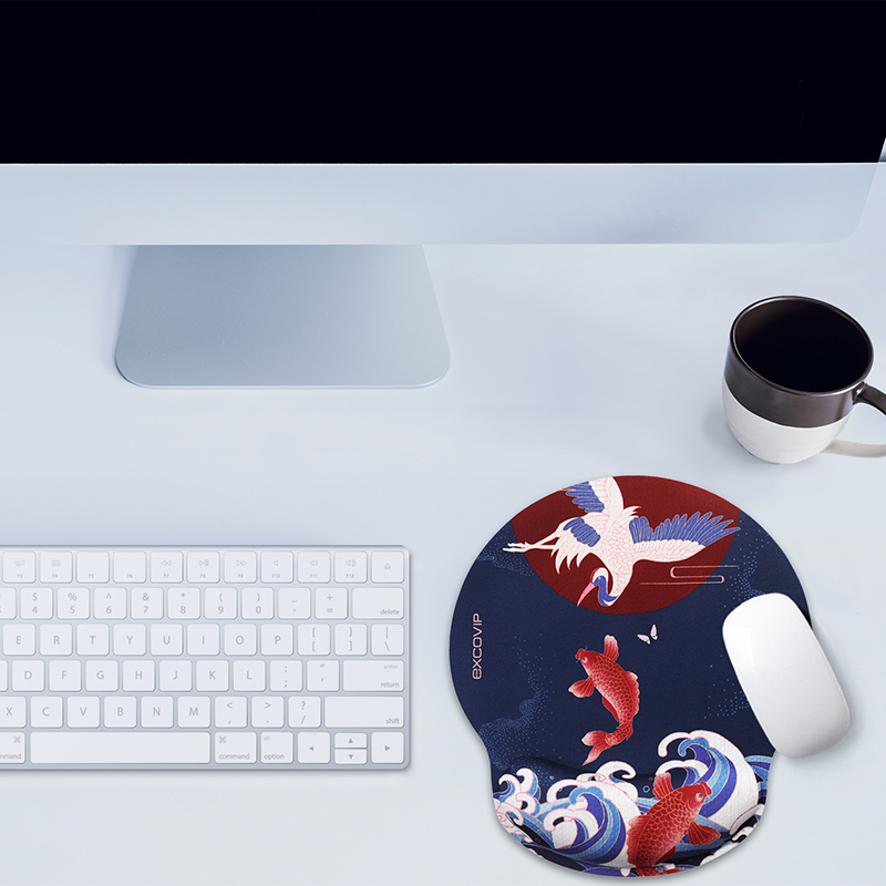 EXCO National Trend Business Mouse Pad Wrist Rest, Silicone Wrist Pad Mouse Pillow Extra Large Thick Size Computer Office Mouse Pad for Men And Women Dongying Gaming Wrist Support 6365 15