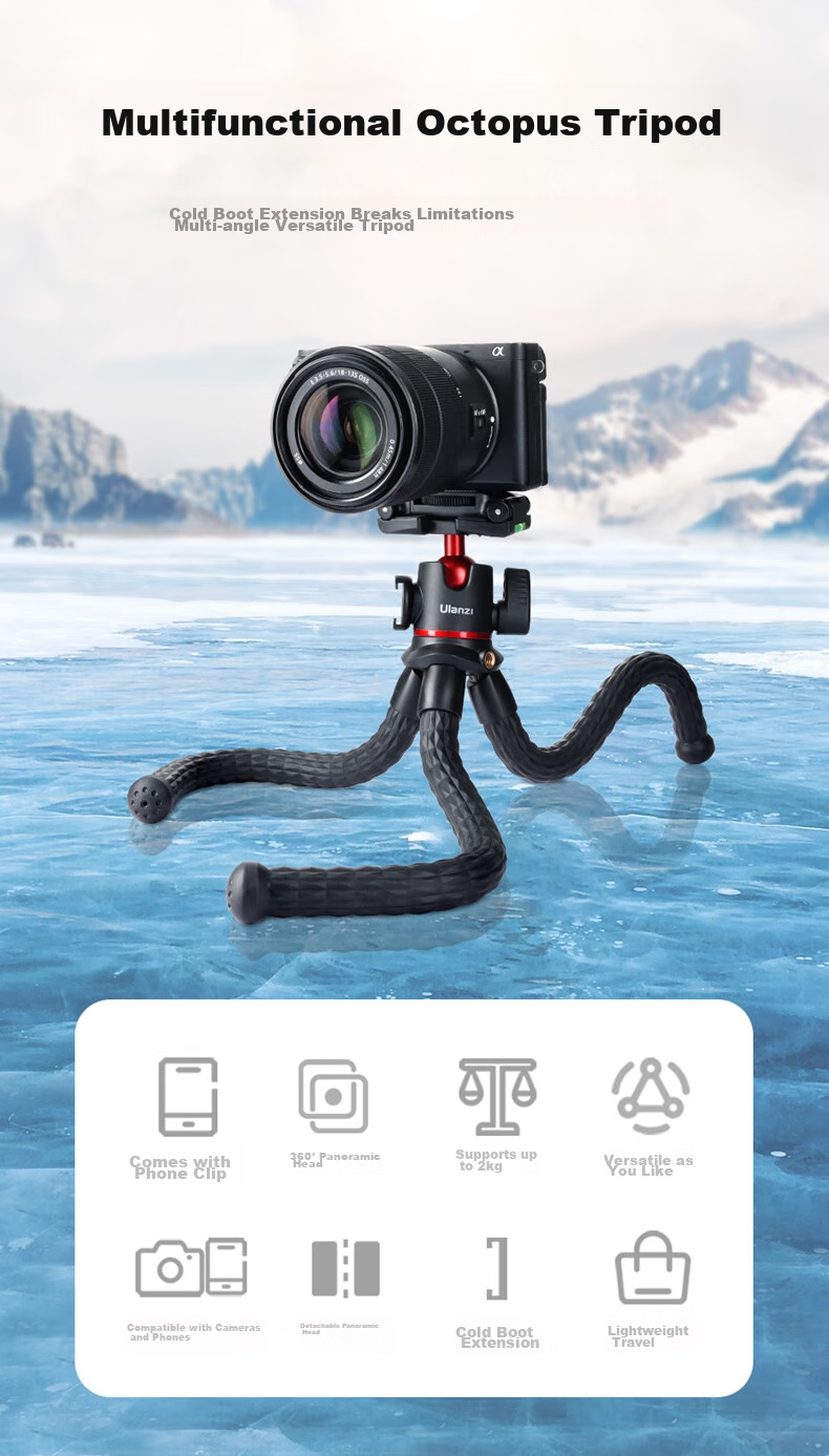 Ulanzi MT-33 Multifunctional Octopus Tripod Bluetooth Kit for Selfie, Smartphone, DSLR, Mirrorless Camera Universal Vlog Video Live Streaming Photography And Videography Stand 1