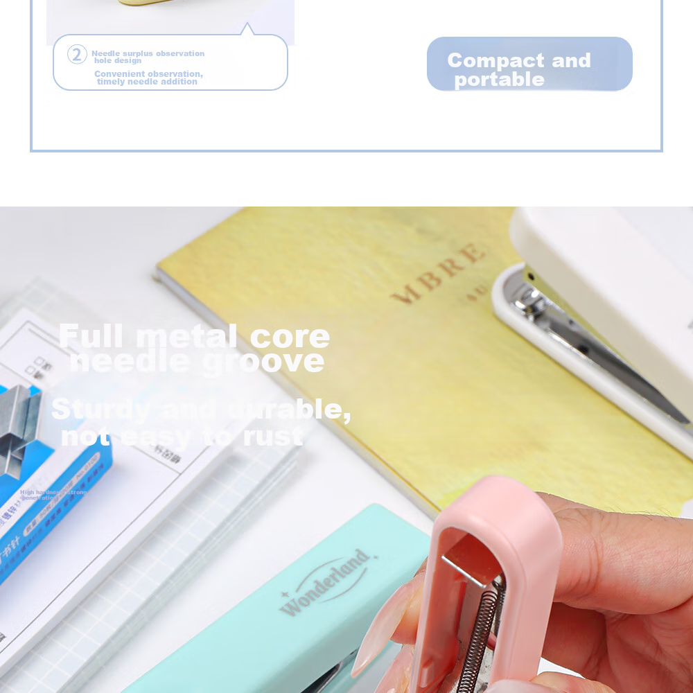KW-Trio No. 10 Stapler, Small Size, Thumb-Pressed, Fresh And Simple Design, Mini Stapler for Students 8