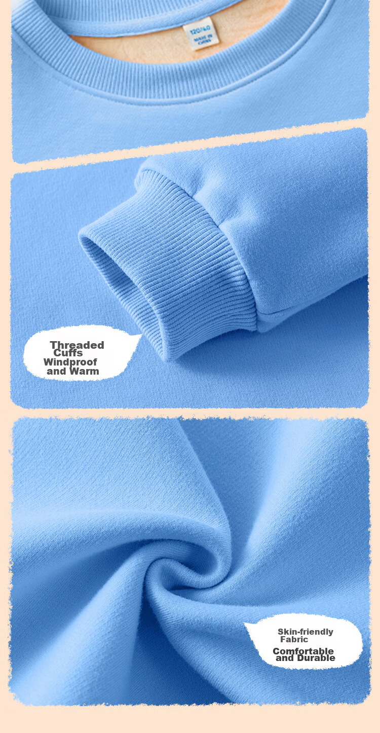 Baleno Boys' Fleece-Lined Sweatshirt, Winter Wear for Older Children, Warm Pullover Jacket, Children's Thick Casual Outerwear for Winter 16