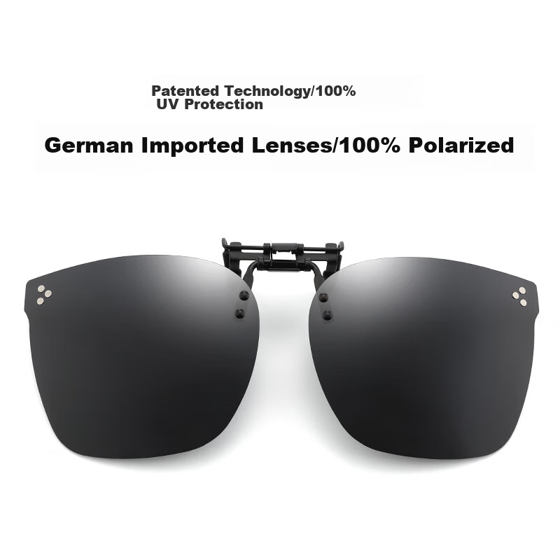 LESCA LUNETIER Polarized Clip-On Sunglasses for Men, Adjustable Prescription Sunglasses, Driving Fishing Specialized Glasses with Flip-Up Function for Wome