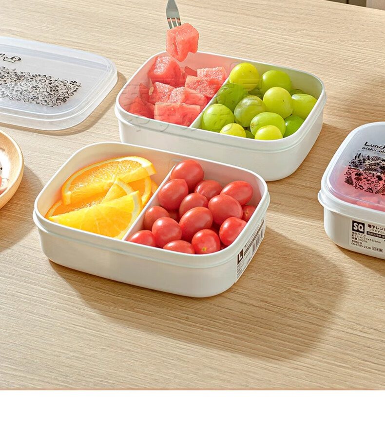 KATEI STORY Imported Fruit Box, Portable Lunch Box for Elementary School Students, Food-Grade Bento Box, Fresh-Keeping Container, Small Lunch Box, Nut Box, Sealed Container 8