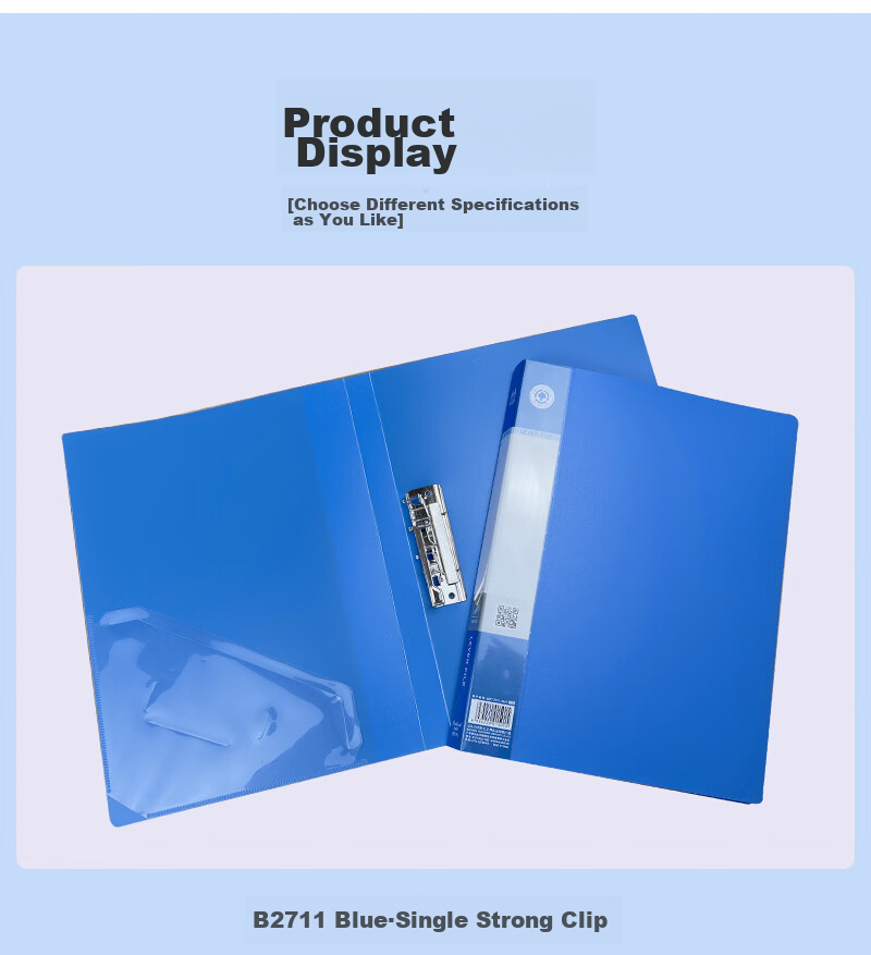 Bailiwen B2713 Red File Folder, Single Long Clamp, A4 Document Folder, File Organizer, Business Office Contract Folder, Paper Clip, Meeting Document Folder 7
