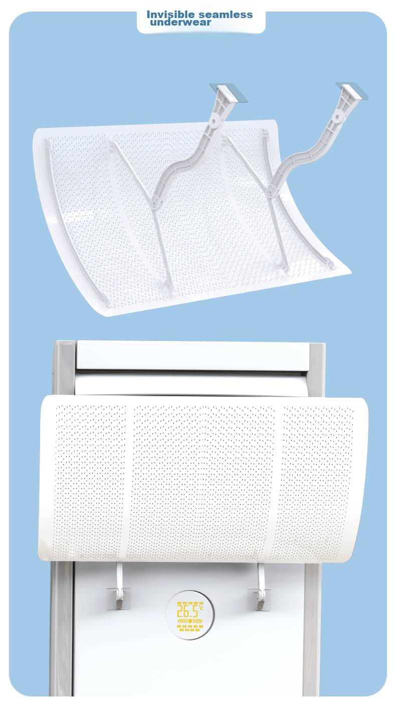 XIAOHUANGHOU Vertical Cabinet Air Conditioner Wind Deflector, Anti-Direct Blowing, Living Room Cabinet Machine Air Outlet Baffle, Wind Shield Cover, Air Guide Plate 7