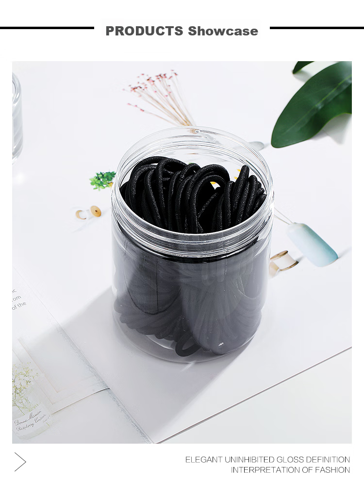 CHIMERA Large Bold Black Hair Ties, 100 Pieces, Durable High-Elasticity Rubber Bands, Basic Hair Ties for Ponytails And Updos 3