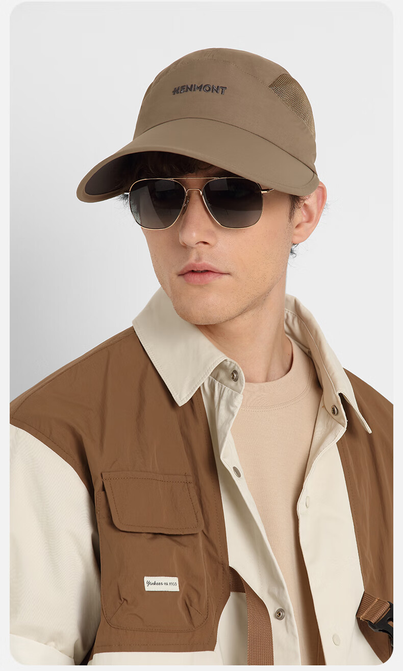 Kenmont Portable Breathable Mesh Baseball Cap for Men, Summer Extended Brim Sun Protection Lightweight Sun Hat Km-6036 6