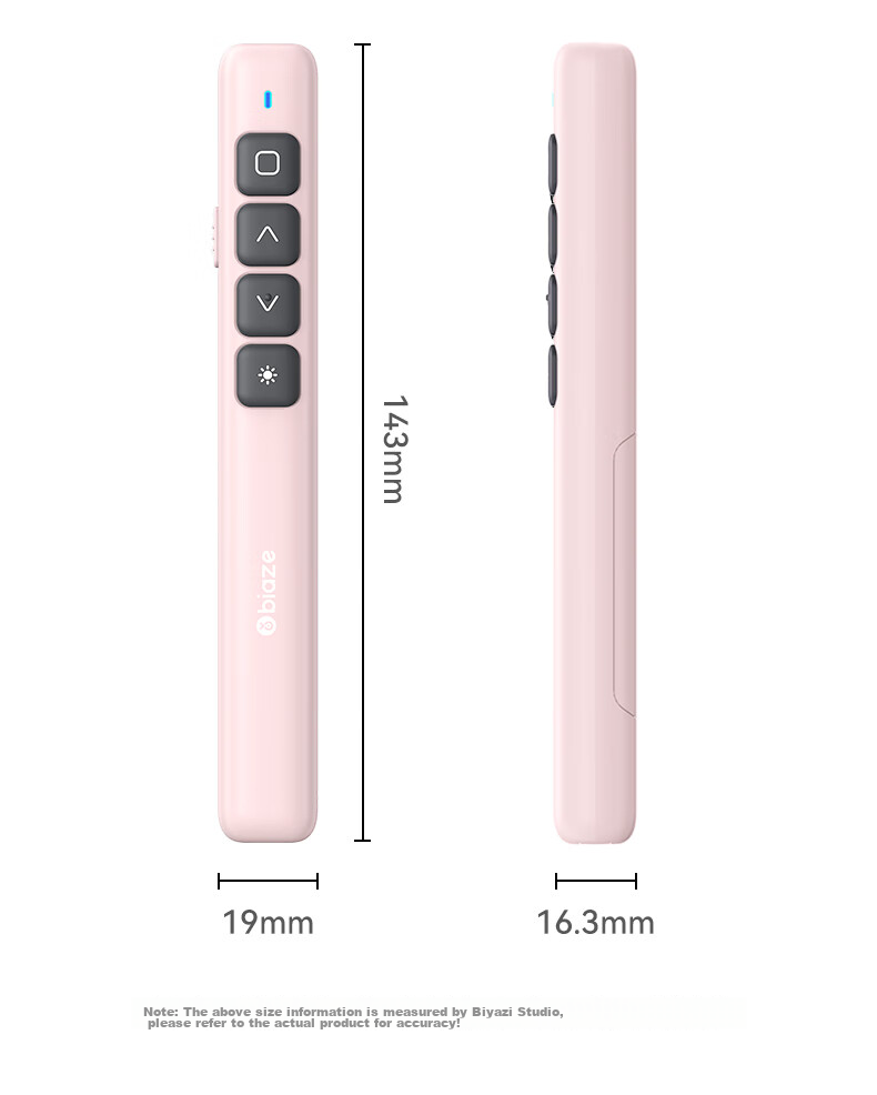 BIAZE PPT Page Turner, Pink Laser Pointer for Teachers, Projection Remote Control Pen, Infrared Presentation Clicker for Multimedia Meetings And Teaching, Wireless Slide Show Clicker, Cat Teaser Pe 12
