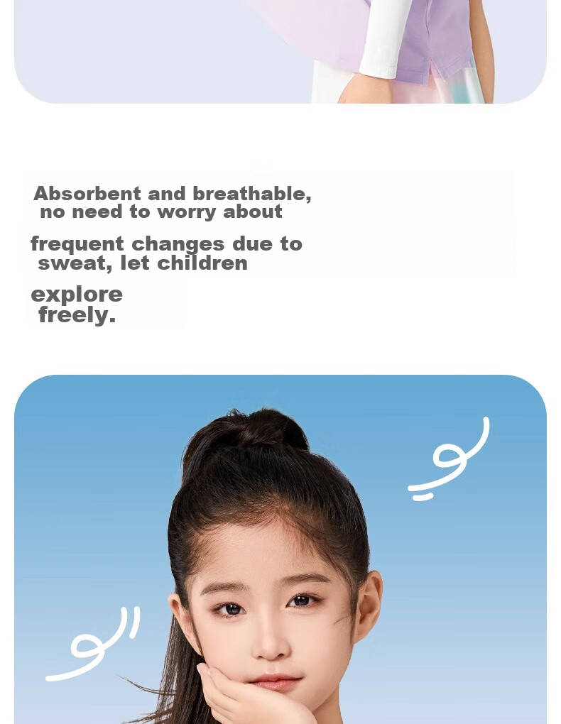 Ousen Children's Sun Protection Ice Sleeves, Outdoor Sun Protection Ice Silk Arm Sleeves, for Boys And Girls, Students, Summer UV Protection Arm Covers 14