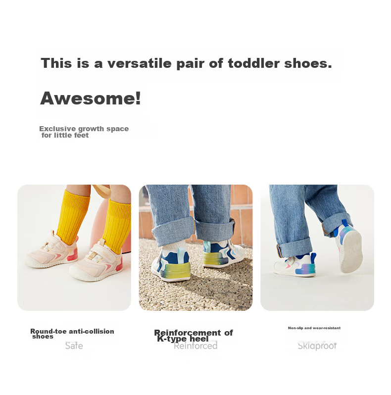 Katetu Baby Walking Shoes, Spring New Children's Shoes, Kindergarten White Sneakers, 1-3 Years Old Little K Shield Functional Steady Walking Shoes X4AE012 3