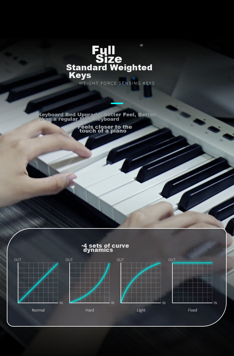 Midiplus X8III Upgraded Version, 88-Key Electronic Music Controller, Professional Composition Midi Keyboard 8
