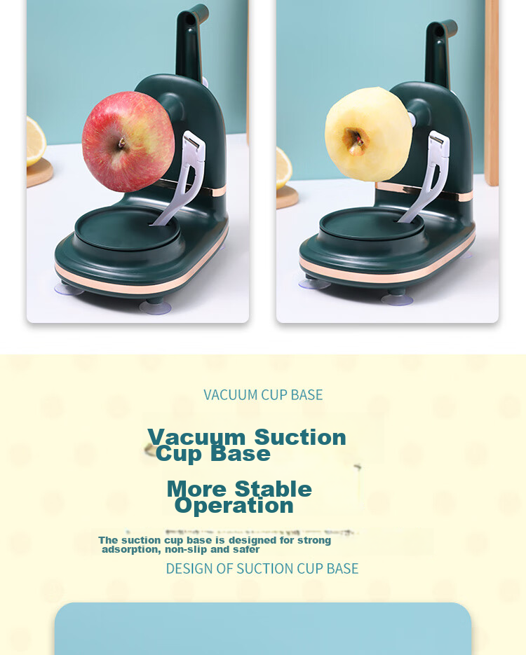 BJ Apple Peeler, Hand-Cranked Fruit Knife, Automatic Peeling Machine for Home Use 7