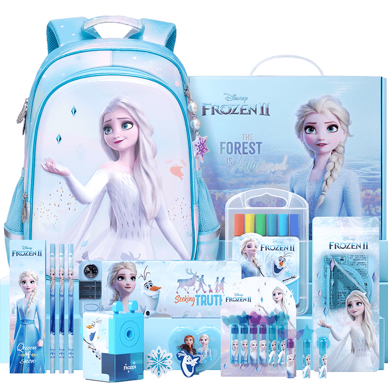 Disney Schoolbag Set for Elementary Students, Study Stationery Gift Pack, Back-To Supplies, Large Gift Set, Birthday Present
