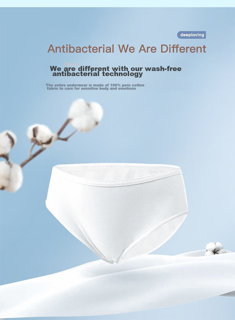 LangSha Disposable Women's Underwear, 5-Pack, Pure Cotton, No-Wash, Sterile, for Business Trips And Travel, Large Size, for Postpartum Women, Maternity, Daily Disposable Panties 3