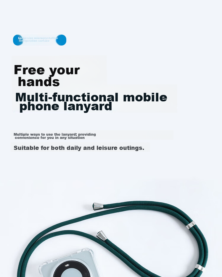 ESCASE Phone Lanyard Neck Strap Crossbody Adjustable Retractable Anti-Loss Universal Phone Case Durable Long Style Suitable for Huawei Apple Xiaomi And Others Black 1