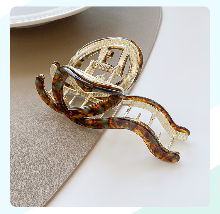 CHIMERA Simple Acetate Board Shark Clip High-End Hairpin Hair Claw Clip for Back of Head, Bun Maker, Women's Mid-Autumn Festival Gift 34