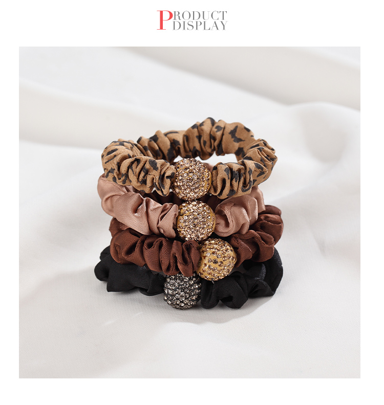 CHIMERA 4 Leopard Pattern Simple Small Hair Tie Bun Ponytail Korean Style Internet Celebrity Hair Ties for Women, Mid-Autumn Festival Gift 6