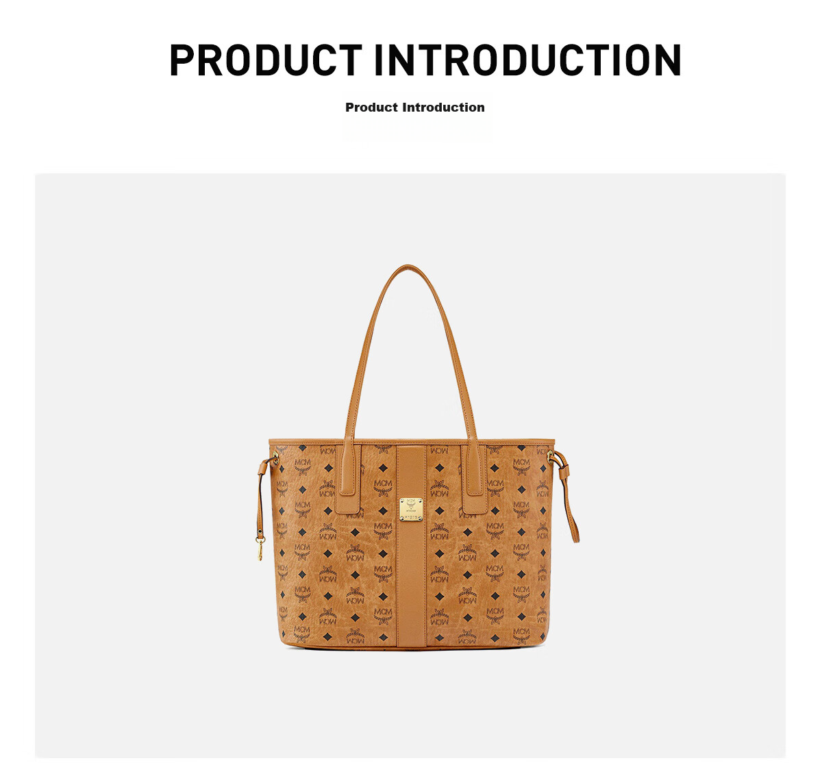 MCM [Price Increase on January 5] LIZ Medium Double-Sided Parent-Child Tote Bag Shopping Bag Cognac Color Gift 1