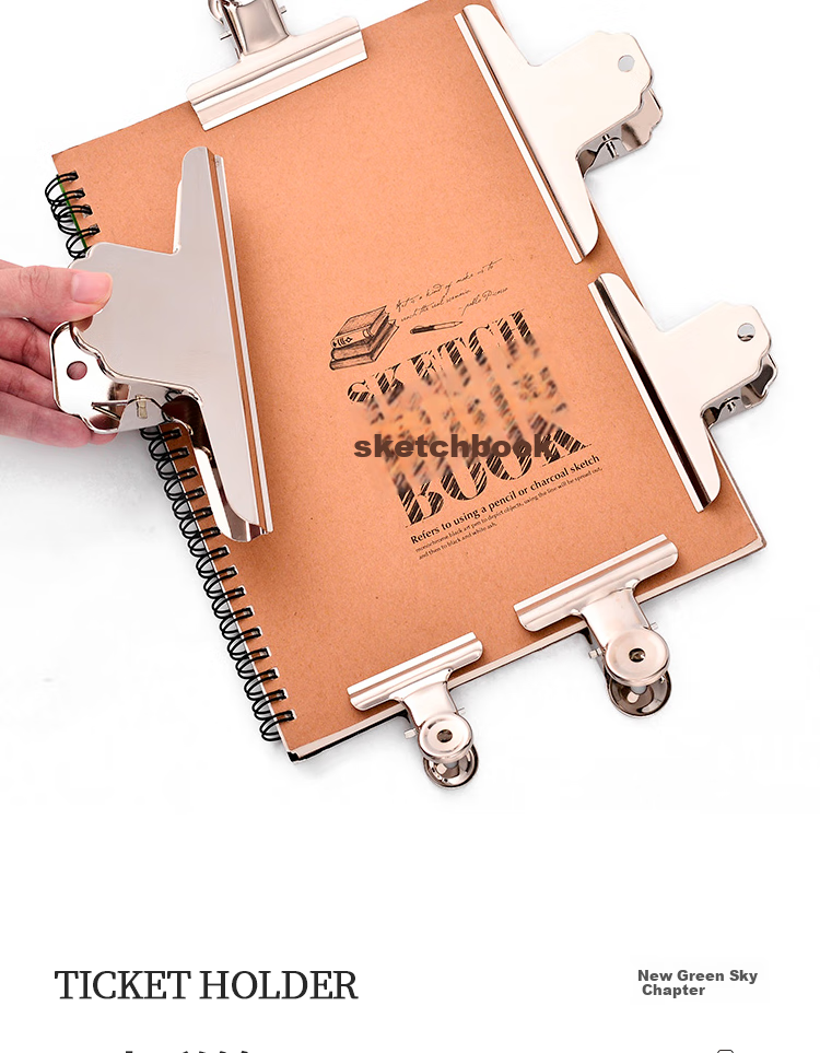 TANGO 160mm Mountain-Shaped Clip, Financial Document Clip, Voucher Clip, Drawing Board Clip, 4-Pack, Strong Clamping Force, Rust-Resistant, Office Supplies, File Organizer Clips 5