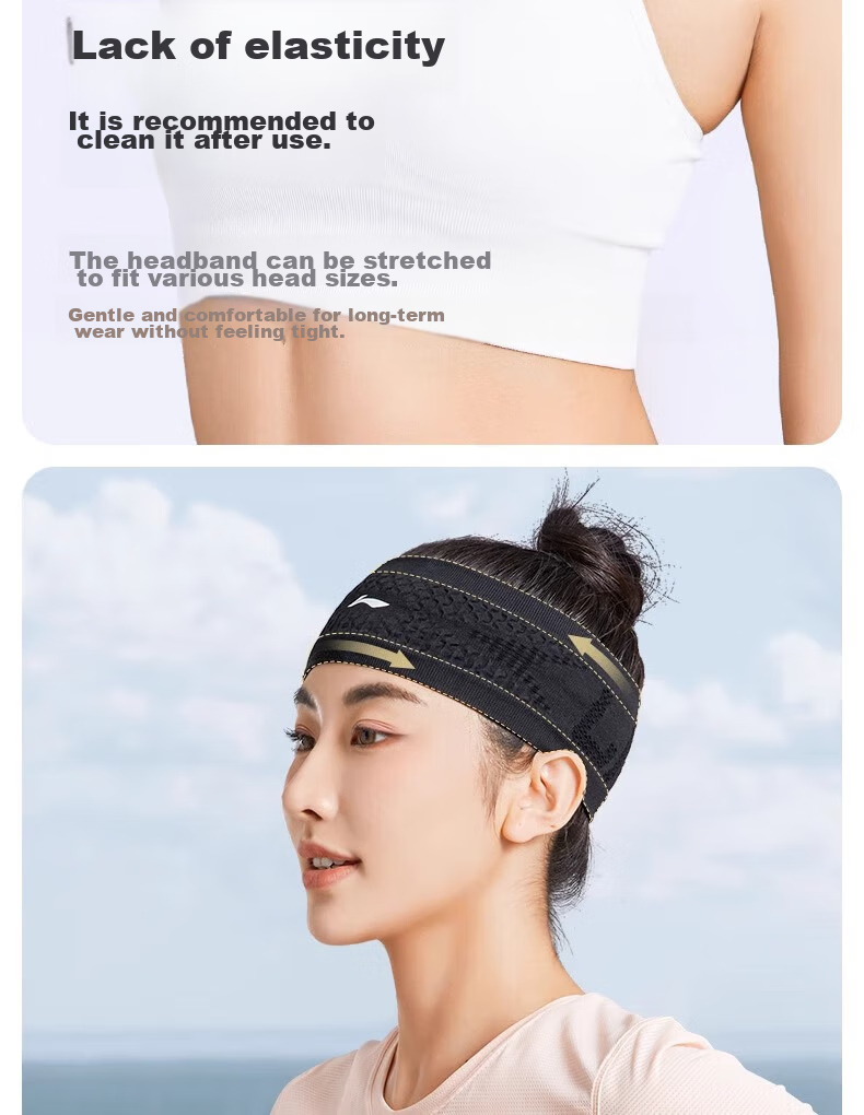 Li-Ning Sports Headband for Men And Women, Sweat-Absorbing Headband, Sweat-Stopping Band for Running, Sweat-Guiding Band for Basketball, Sweat-Proof Headband, Hair Tie, Headband 11