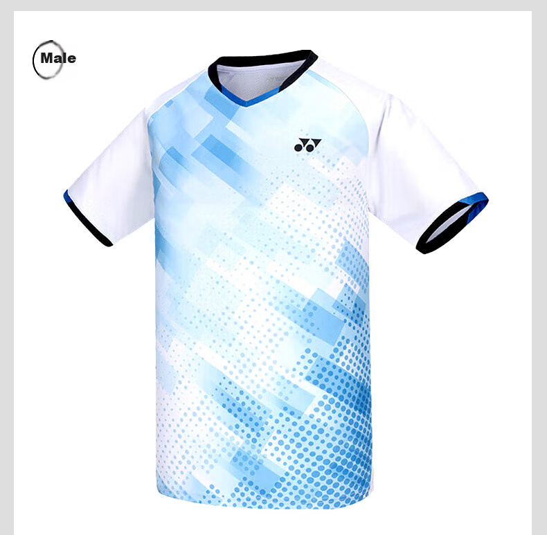 YONEX Badminton Shirt for Competition Training, Running, Fitness, Sweat-Wicking, Breathable Short Sleeve for Women 210284BCR White O 25
