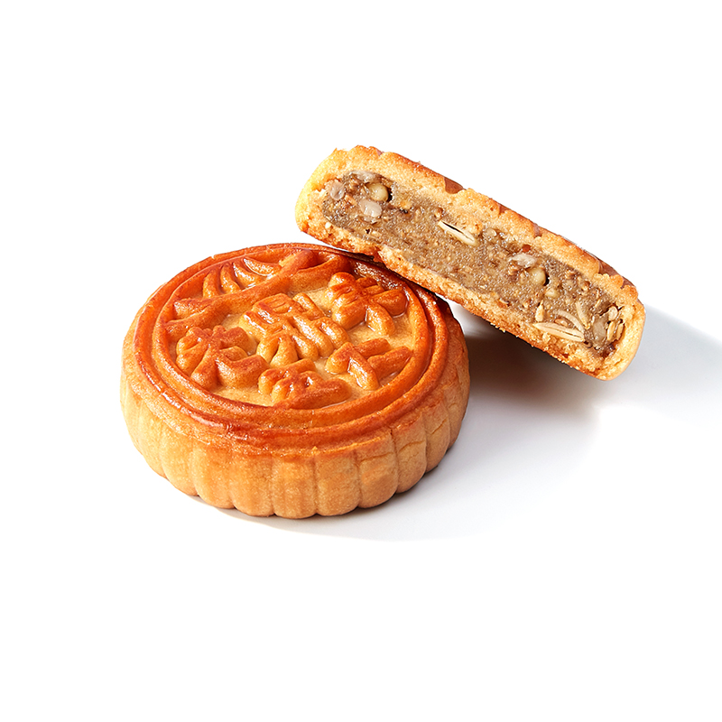 老鼎丰正宗老式五仁月饼500g（5枚装）中华老字号 糕点 送礼聚会 下午茶