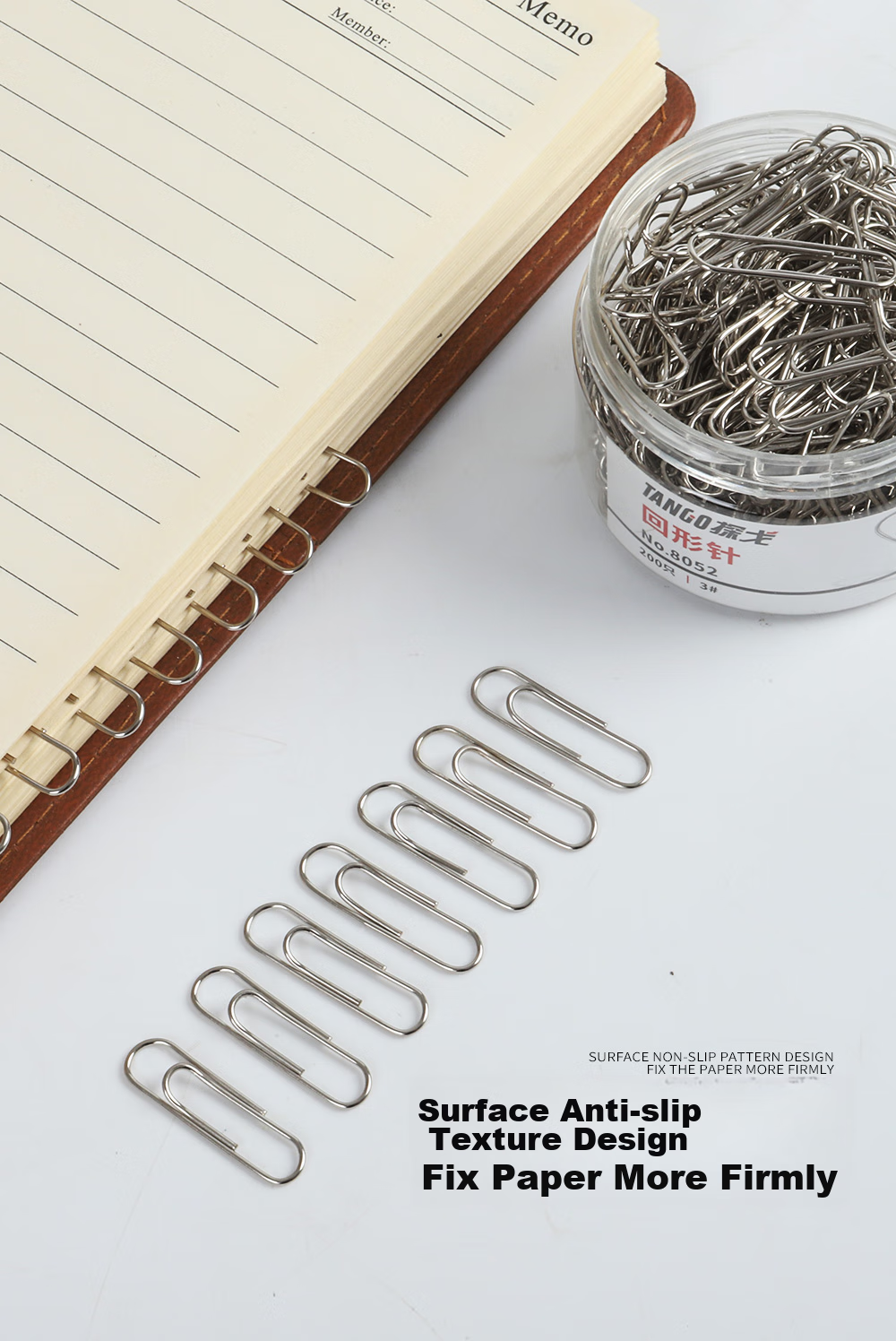 TANGO [Super Value Low Price] #3 29mm Nickel-Plated Paper Clips, 200 Pieces/tube, Metal Rust-Proof Binder Clips for Office Organization And Document Storage, Stationery Supplies, Pins for Sweaters 7
