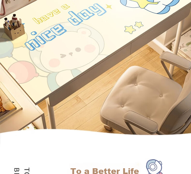 Fengliang Desk Mat, Children's Study Table Pad, Leather Mat, Learning Desk Protector, Student Desk Cover, Customizable, 40*80 2