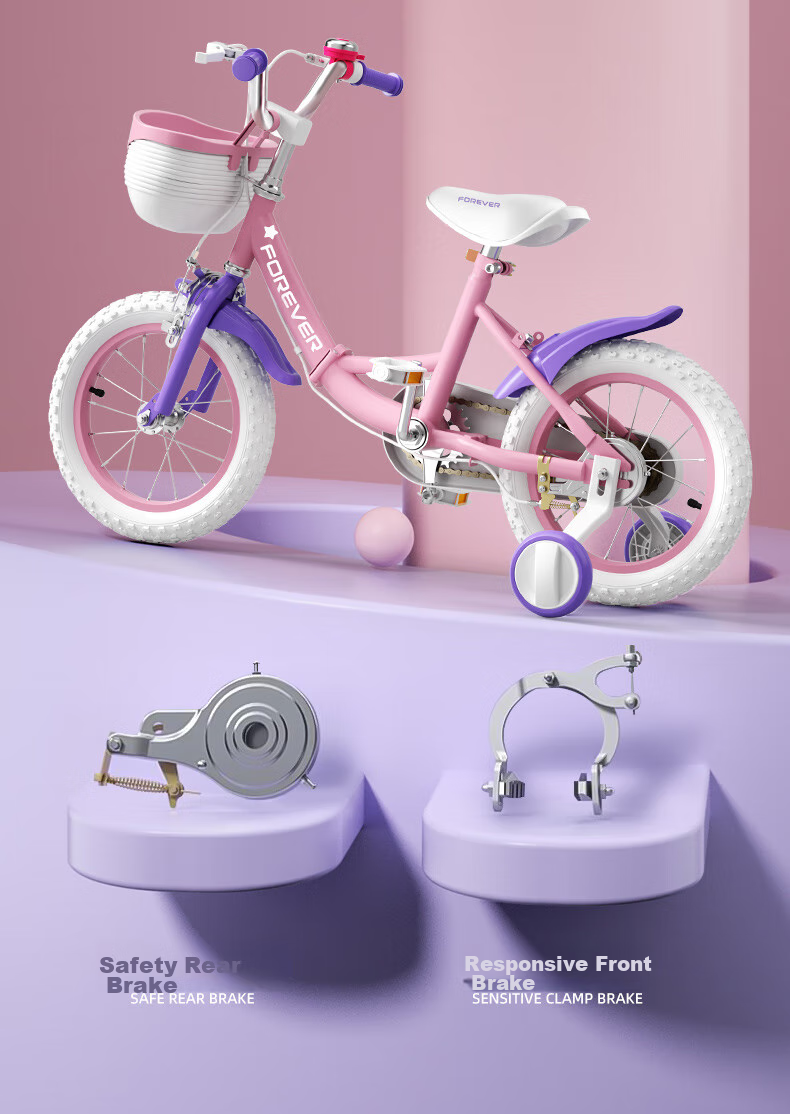 FOREVER Children's Bicycle for Ages 3-6 Foldable Bike for Boys And Girls, 16-Inch Pedal Bike 4