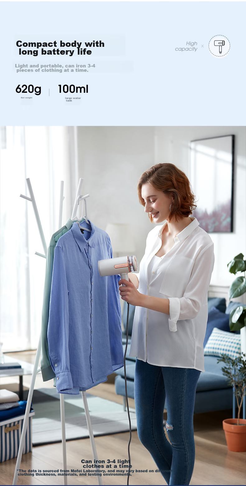 Morphyrichards Handheld Garment Steamer, 18g/min Water Tank Capacity 100ml, Home Steam Iron, Compact Mini Portable Travel Clothes Steaming Device, MR2031 White 13