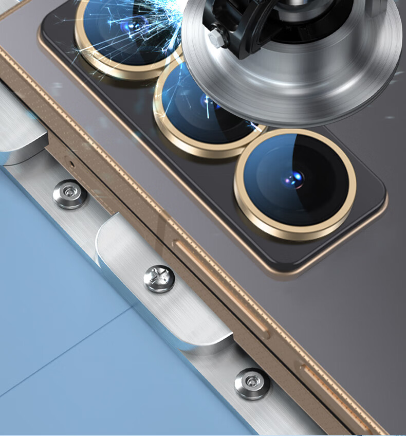 BLUEO Lens Protector for Samsung W25 Camera, W25 Rear Camera Film, HD Anti-Glare Lens Protection Sticker, Gold 5