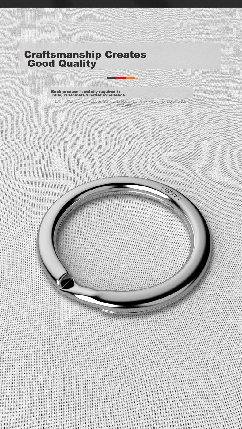 Laiben High-Quality Stainless Steel Key Ring, 12k Mirror Polished Keychain, Car Pendant for Men And Women, Premium Key Chai 3