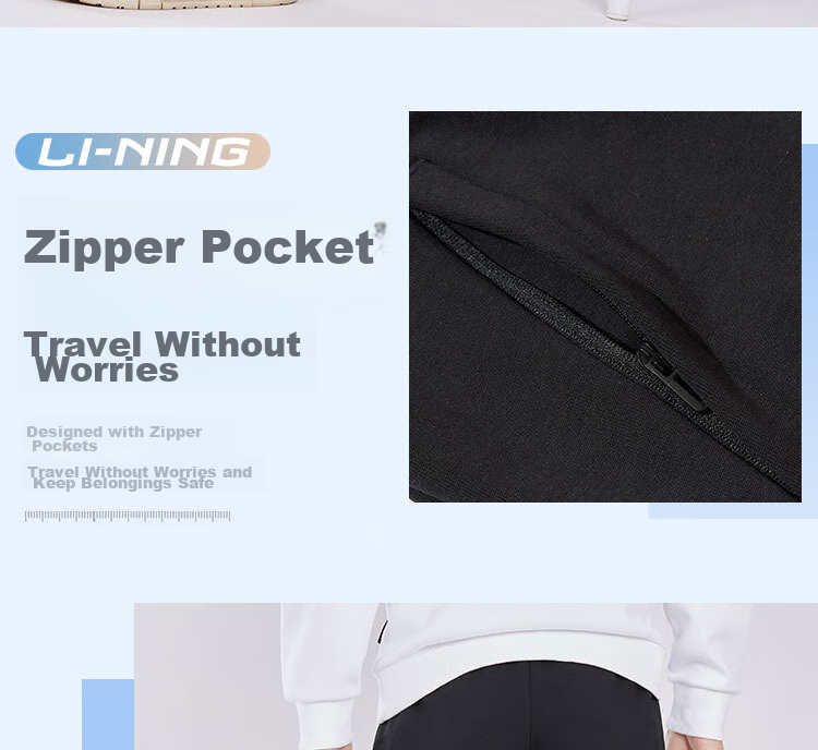 LI-NING Men's Jogger Pants Breathable Knit Comfortable Casual Running Fitness Loose Sports Trousers 9