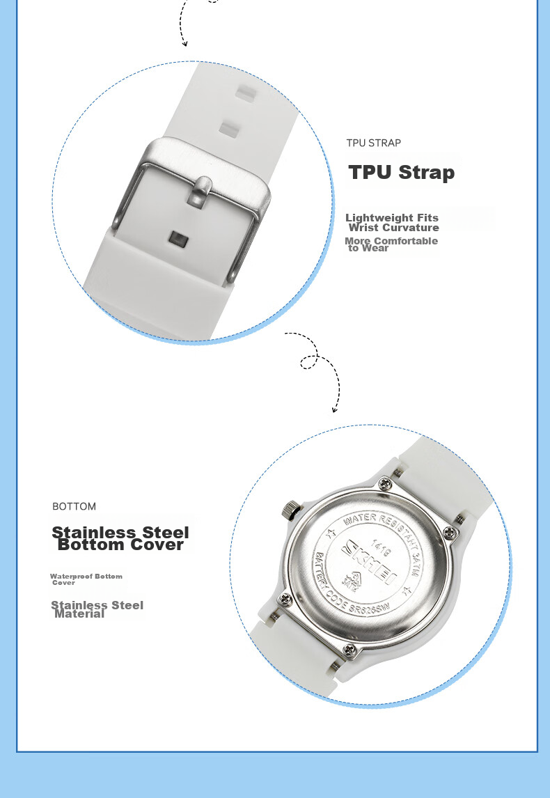 Skmei Student Children's Watch for Middle And High School Students, Teenagers, Silent Pointer, Civil Service Exam Watch, Quartz Birthday Gift 1419 9