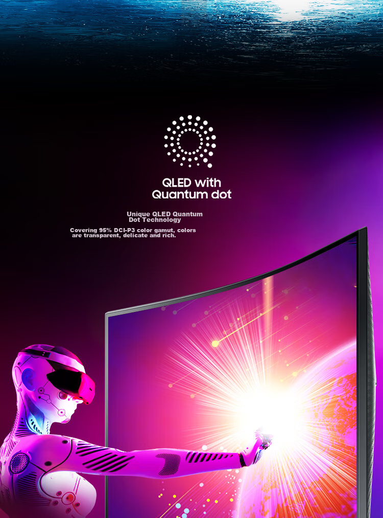 SAMSUNG 27-Inch G70F, 4K, 180Hz, Fast IPS, Dual-Mode 360Hz, Ultra-Thin, HDR, Low Blue Light, Xuanlong Knight, Gaming Monitor, LS27FG706ECXXF 8